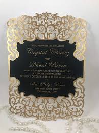 Black And Metallic Gold Navy Blue And Champagne Wedding Invitation Elegan Wedding Invitations Champagne Creative Wedding Invitations Pocket Wedding Invitations