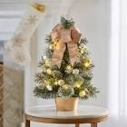 The Winter Elegance Champagne and Silver Tabletop Tree