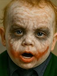 Baby Batman interrogates Baby Joker