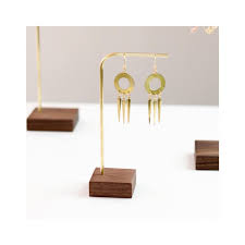Walnut Brass Jewelry Displays Are Ready And Online On My Etsy Shop Www Makkdesign Etsy Com In 2020 Modern Jewelry Display Earring Display Elegant Earring Holder