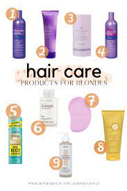 Top 9 Hair Care Products For Blonde Hair Shampoo Conditioner Styling Products Blonde Hair Tips Blonde Hair Care Cool Blonde Hair
