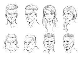 How To Draw A Face Drawing The Male And Female Head Front And 3 4 Female Face Drawing Male Face Drawing Face Drawing