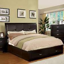 Red Barrel Studio Kohan Solid Wood Upholstered Standard Bed Espresso Bedroom Furniture Furniture Bedroom Furniture