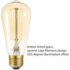 Nostalgic feel and vintage charm exude from the classic look of these light bulbs, which will turn any lighting fixture into a work of art. Antique Edison St64 Incandescent Bulbs 60w 6 Pack 2200k Amber Light On Sale Overstock 31451239