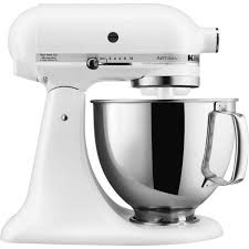 Kitchenaid Artisan 5 Qt 10 Speed White Stand Mixer With Flat Beater 6 Wire Whip And Dough Hook Attachments Ksm150pswh The Home Depot In 2020 Kitchenaid Artisan Stand Mixer Kitchen Aid Kitchenaid Artisan