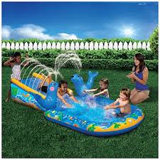 Banzai Jr My First Water Slide Water Slides Inflatable Water Slide Splash Pool