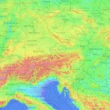 U bent opzoek een landkaart van oostenrijk? Topografische Kaart Oostenrijk Hoogte Relief