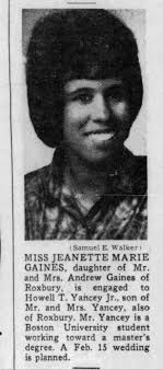 Auntie Jeanette Wedding Announcement