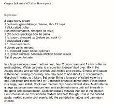 Copycat Jack Astor S Chicken Bowtie Pasta Chicken Bowtie Pasta Bowtie Pasta Asiago Chicken