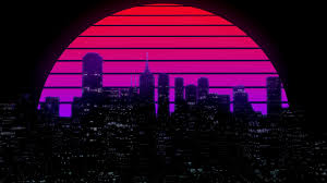 The Sun Night Music The City Star Building Background 80s Neon 80 S Synth Retrow In 2020 Aesthetic Desktop Wallpaper Aesthetic Wallpapers Cityscape Wallpaper
