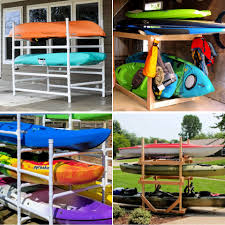 It is built using a galvanized pipe, which lift the bow of the upside down boat onto the back end of the rack. 20 Free Plans To Build A Diy Kayak Rack Kayak Storage Rack