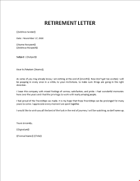 How to write a retirement letter to employer. Simple Retirement Letter