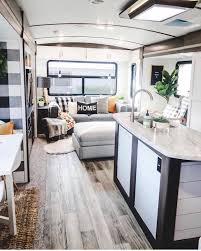 Pin By Nina Artworks On Mobile Home Motor Home Rv Remodeled Campers Rv Living Full Time Camper Trailer Remodel