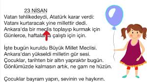 23 ni̇san sanki her tarafta var bir düğün. 23 Nisan Siirleri 4 Sinif Uzun 5 Kitalik Youtube