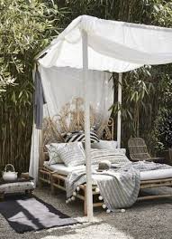 I built this beautiful outdoor daybed with canopy from an ana white pattern. Outdoor Beds Insteading