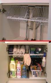 bin teresting 2 tension rods spaced so that wire baskets can be set in at a forward facing angle as bins to make use of what m インテリア 収納 キャンピングカーの収納 洗面所下