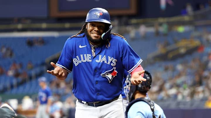 Toronto Blue Jays' Vladimir Guerrero Jr. with Hilarious Reaction to  Strikeout vs. Position Player