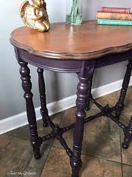 Eggplant Purple Painted Parlor Table Parlor Table Painted Furniture Purple Furniture
