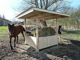 Heuraufe Pferde Pony1 8 Dach4x4m Rundballen Futterraufe Holzraufe Handfutterrung Ebay Heuraufe Pferd Heuraufe Pferdeunterstand