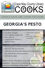 Georgia S Pesto Nutrition Wellness Personalized Nutrition Cooking Demonstration
