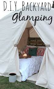 Diy Backyard Glamping Fallglamping Ad Backyard Camping Tent Glamping Diy Tent