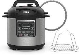 Amazon Com Ninja Instant 1000 Watt Pressure Slow Multi Cooker And Steamer With 6 Quart Ceramic Coated Pot Steam Rack Pc101 Si Black Silver Home Kitchen