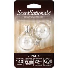 Scentsationals 20 Watt Replacement Wax Warmer Clear Light Bulbs 2 Pack Walmart Com Walmart Com