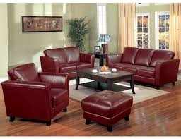 Living room furniture sets : Brady Red Brown Leather Living Room Set By Coaster 501241