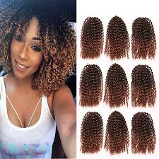 And believe it or not, there are lots of hairstyles to consider for your voluminous locks. Amazon Com 9 Bundles Lot Marlybob Crochet Hair Kinky Curly Crochet Hair 8 Inch Short Jerry Curly Crochet Hair Omber Crochet Braids Crochet Braiding Hair T30 Beauty