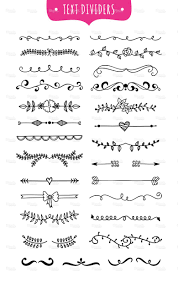 Text dividers copy and paste. Hand Drawn Text Dividers And Borders Lettering Bullet Journal Inspo Text Dividers