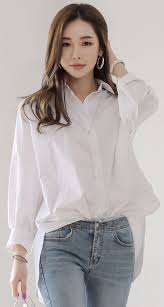 Chic Loose Fit Collared Shirt Fashion Korean Fashion Summer Korean Fashion