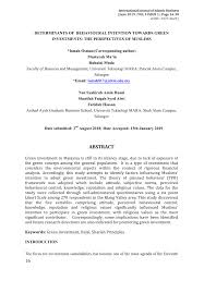 We did not find results for: Pdf Determinants Of Behavioural Intention Towards Green Investments The Perspectives Of Muslims Ismah Osman Corresponding Author