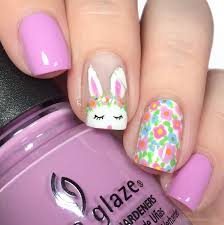 How To Spring Nails With A Bunny 25 Sweetpeas Easter Nail Designs Bunny Nails Easter Nails