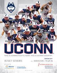 Official 2015 Uconn Huskies Football Roster Cards Are Available Exclusively At Rentschler Field On Game Days The Houston Sen Senior Day Huskies Football Uconn
