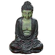 This buddha in brown resin/magnesium will add charm to your space. Large 28 Cm Sitting Buddha Indoor Outdoor Statue Ornament Garden Synthetic Resin Buy Online In Belize At Belize Desertcart Com Productid 63682394