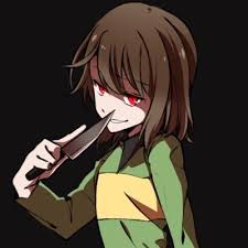 Chara is seen to be wearing a lime and cream colored striped shirt, brown pants and shoes. Undertale Chara Chara Thefallen Twitter