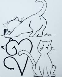pin by annemelisandrart on drawings drawings cat sketch art