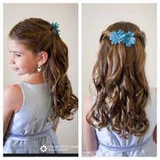 Hair Do For The Flower Girls Junior Bridesmaid Hair Girls Hairdos Wedding Hair Half