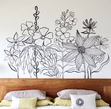 Black And White Mural Ideas I Painted A Freehand Black White Mural In Our Bedroom Inspired By This Awesome Wallpaper My Original Plan Was To F In 2020 Flower Mural Inspiration Wall Wall Murals