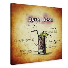 Finish with a lime wedge and drink a toast to freedom. Leinwandbild Cuba Libre Rezept Wall Art De