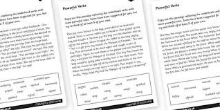 Powerful Verbs Worksheets Verb Worksheets Verb Practice Verb
