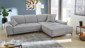 Los productos de sofa puro cuero son los más populares de north america, western europey mid east. Ecksofa Pescara Microfaser Grau Federkern Mit Motor Usb