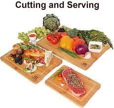 Get 5% in rewards with club o! Buy Bamboo Cutting Board Set With Juice Groove 3 Pieces Wood Cutting Boards For Kitchen Wood Cutting Board Set Kitchen Chopping Board For Meat Butcher Block Cheese And Vegetables Online In