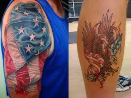 Insane work by chad miskimon! Top 15 Nationalistic Patriotic Flag Tattoo Designs