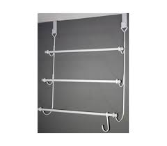 Unit comes with brackets for wall or door mounting. 3 Tier Over The Door Towel Rack Dorm Organizer For College Students