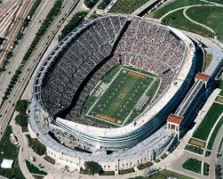 Soldier field is an american football and soccer stadium located in the near south side of chicago, illinois, near downtown chicago. Soldier Field Newly Renovated Aerial Chicago Bears Framed Photo