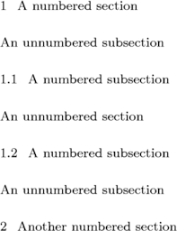 Unnumbered Sections Wiki