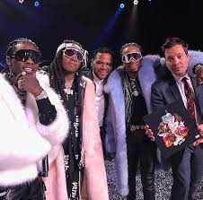 Migos are quavo (born quavious keyate marshall, 25 years old), takeoff (kirshnik khari ball, 22), and offset (kiari kendrell cephus, 25). Migos Quavo Offset And Takeoff Performed On Nbc S Jimmy Fallon Pause Online Men S Fashion Street Style Fashion News Streetwear