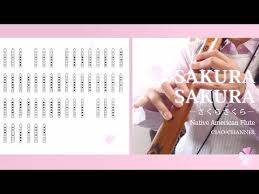 Sakura Sakura Native American Flute Fingering Chart