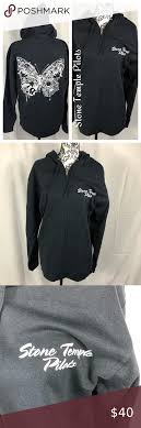Stone Temple Pilots Butterfly Logo Zip Up Hoodie In 2020 Hoodies Zip Ups Sweatshirt Shirt